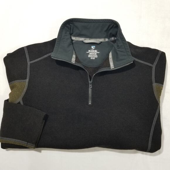 Kuhl Sweater Mens Medium 1/4 Zip Kashmira Fleece Hiking Pullover - Picture 3 of 9